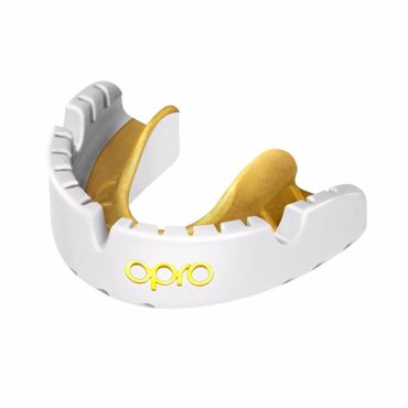 Opro GOLD series GEN5 Προστατευτικη μασελα για σιδερακια ΕΝΗΛΙΚΩΝ-white/gold
